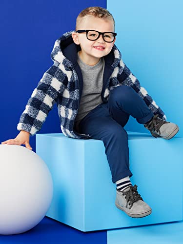 Simple Joys By Carter's Toddler Boys' Hooded Sherpa Jacket, Navy/Ivory, 3T #TOP3
