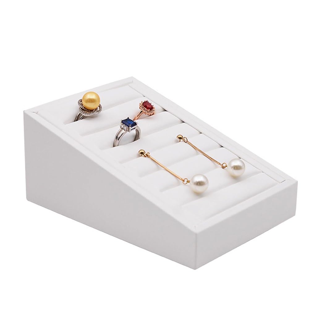 Bandeja de exhibición de anillos, caja de almacenamiento de bandeja de pendientes de anillos, organizador de joyas, soporte de exhibición, práctico, encantador, for mujeres, for anillos, bandejas, enc