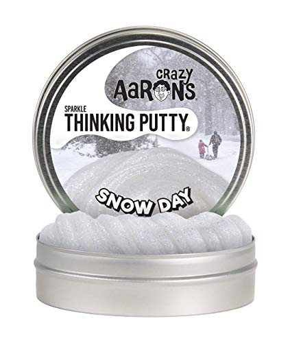 Crazy Aaron's Thinking Putty Sparkle Snowday - Winter Themed Glitter Putty - Non-Toxic, Never Dries Out