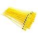 Plastic Tamper, 100pcs Yellow Package Transportation Truck Plastic Security 40cm Label Cable Ties with Number