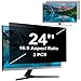 Produktbild 2 Stück 24 Zoll Sichtschutz für Computer Monitor Blickschutzfilter 16:9, Anti-Blaulichtfilter Blendschutz Abnehmbarer Displayschutz Blickschutzfolie Kompatibel mit Lenovo/HP/Dell/Acer/Samsung/Asus