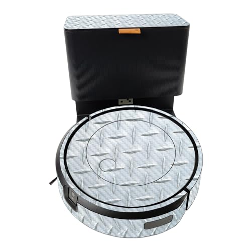 Image of Carbon Fiber Headphone Skin Compatible with iRobot Roomba J5+ - Diamond Plate - Premium 3M Vinyl Protective Wrap Decal Cover - Easy to Apply | Crafted in The USA by MightySkins