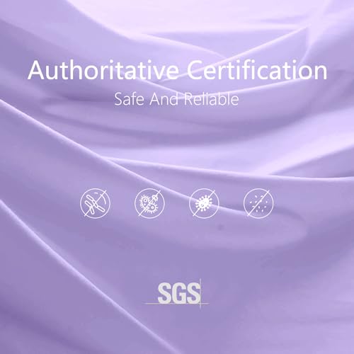 Image of TEXARTIST Premium 2100 Series King Comforter All Season Breathable Lavender Purple Comforter Soft 4D Spiral Fiber Quilted Down Alternative Duvet Insert with Corner Tabs Luxury Hotel Style (90 inchx106 inch)