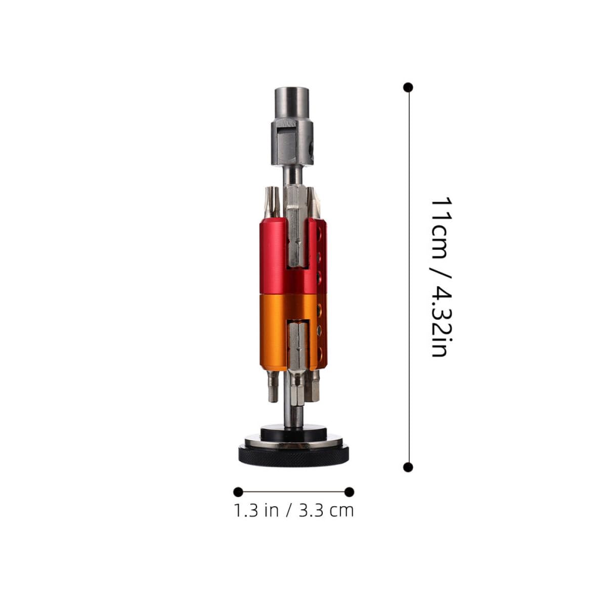 Abaodam Multi Tool Ratcheting Screwdriver Kit for Mountain Bike Rotatable Magnetic Cover Anodized Durable Chromium Molybdenum Versatile Bicycle