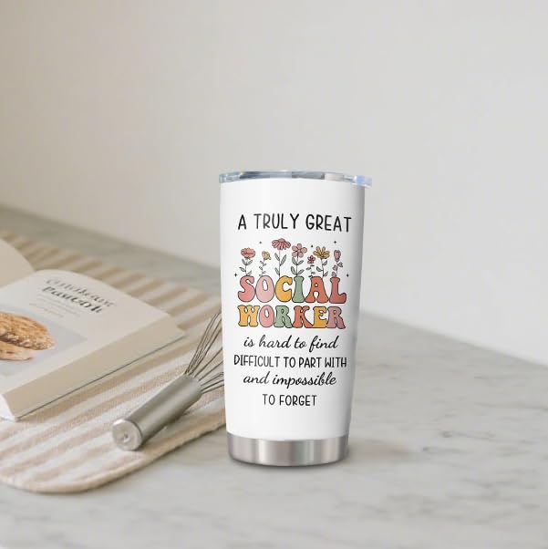 Social Worker Gifts, Social Worker Appreciation Gifts, Social Work Gift for Women, School BSW MSW DSW Graduation Appreciation Gift, Social Workers Tumbler Stainless Steel 20 Oz - Image 3