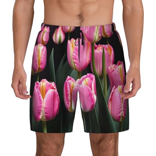 Short de bain pour homme séchage rapide imprimé floral de plage