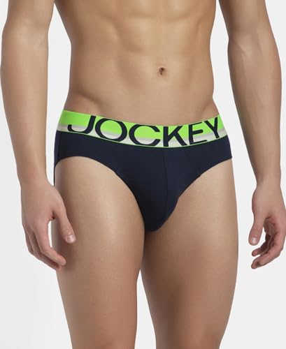 Image of Jockey FP02 Men's Super Combed Cotton Rib Solid Brief with Ultrasoft Waistband (Pack of 2)