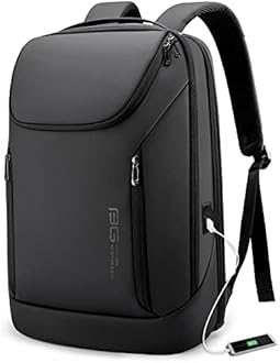 BANGE Business Smart Backpack Waterproof fit 15.7 Inch Laptop Backpack with USB Charging Port,Travel Durable Backpack