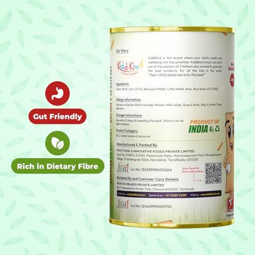 Image of Kiddikind Millet Teethers for Babies 6+ Months | Healthy Baby Teething Snacks | No Maida, No Sugar, Preservative Free | Easy to Digest Finger Food | Rich in Dietry Fibre | Baked Not Fried
