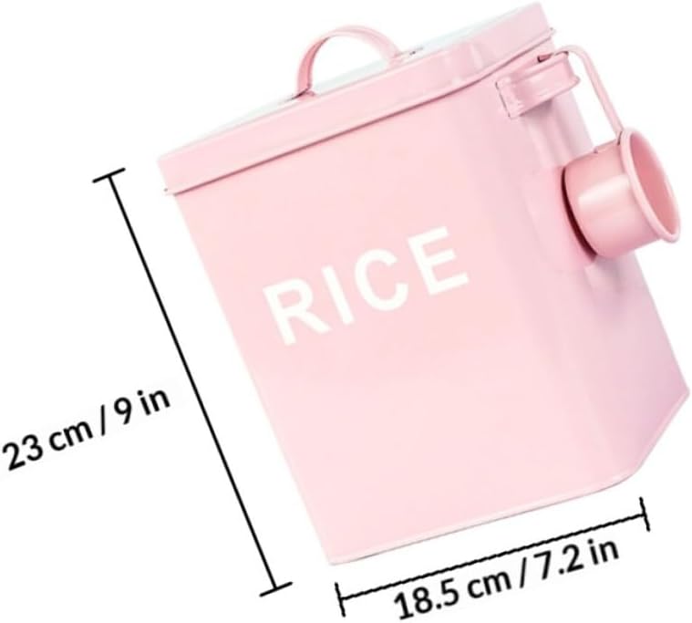 VANZACK Pet Food Storage Bucket with Lid, Airtight Cat and Dog Food Barrel, Large Capacity Rice Storage Container with Measuring Cup for Household Use