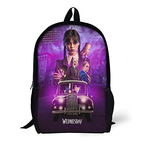 Voeecyttu Miércoles - Adams Mochilas Mochilas para niños Películas de terror Mochila escolar...