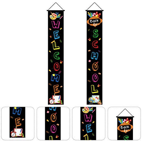 NUOBESTY 1 par de faixas de boas-vindas para decoração de casais de volta às aulas