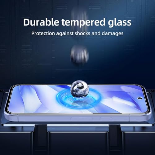 Image of NEW'C Pack of 3 Tempered Glass Screen Protector for Google Pixel 9a, Anti-Scratch, Anti-Fingerprint, Bubble Free, 9H Hardness, 0.33 mm, Ultra Transparent, Ultra Resistant