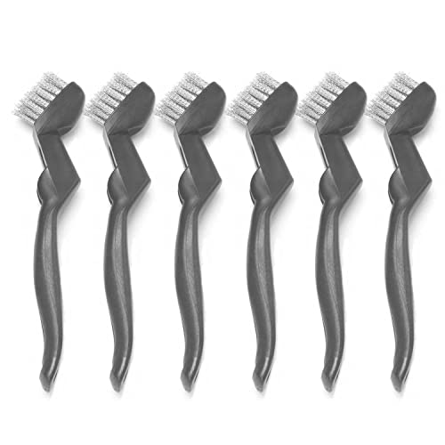 Yutoner 10-Pack Single-Ended Gun Cleaning Brush 7" Inch - Brass Steel Nylon Bristle Brushes (Stainless Steel A)