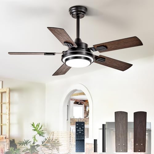 Depuley 42-Inch Reversible Ceiling Fan with Light
