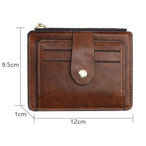 Womens wallet Fashion Credit Card Clip Leather Wallet Coin Pocket Men's Money Bag Men's Mini Women's Business Wallet(Pink)2