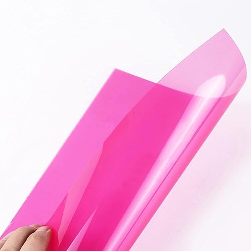 Miniatura 10 de Tong Gu Hojas de plástico flexible de PVC A4 de colores, gel transparente, transparente, manualidades, filtro, iluminación de película (rojo)