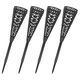 OUNONA 4 Stück Friedhofsvasen aus Kunststoff Kegelförmige Grabvasen mit Erdspieß Wasserdurchlässige Gedenkvasen für Grabgestaltung und Außenbereich