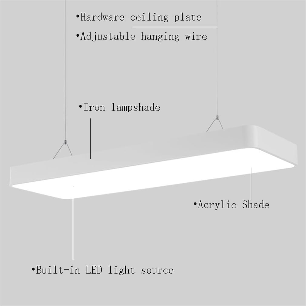 Nowoczesna lampa wisząca LED do kuchni wyspa wisząca LED, 90 cm, białe zimne białe światło blisko sufitu do salonu, jadalni, wyspy kuchennej, przedpokoju, biura
