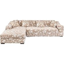 Luxury Thick Sofa Covers,Sectional Couch Covers,L-Shaped Sofa Slipcover - with Elastic Bottom 1/2/3/4 Seater Slipcover Corner Sofa Furniture Protectors for Living Room Kids-1 4-seat 235-300cm 1pc