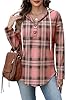 RUMIA Womens Tops V Neck Button Sweatshirt for Women Pullover Long SLeeve Shirts Fall Outfits 2025 Loose Fit S-3XL #1