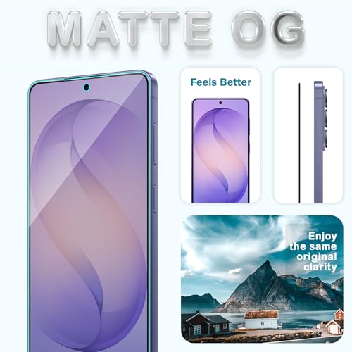 Image of FIRST MART Military-Grade Matte Tempered Glass for Samsung Galaxy S26-9H Screen Protector, Anti-Glare Protection, Scratch-Resistant, Bubble-Free (1 Pack)