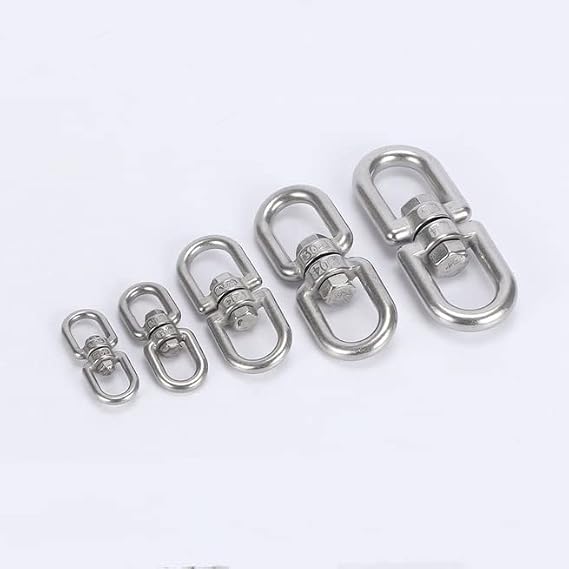 qb500155b10n0 Stainless Steel Swivels, 13 Sizes Each Set, Rotary Hardware, Commercial Swivels, Chain Fittings, Twisting Remover, M5, Set of 10