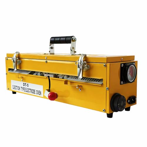 11Lb Ejection Type Portable Welding Rod Oven, 110V Adjustable 122–302°F, Dry Stick Welding Rod Storage with Handle & Safety Locking Latch, for 18" (450MM) Low Hydrogen & 7018 Welding Rods