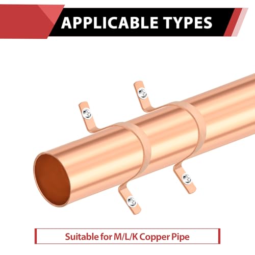 2-Pack EFIELD 2-Inch Copper Pipe Straps, Two-Hole Clamp Mount, Copper Made, (COPPER129) by EFIELD - Used condition - Image 4