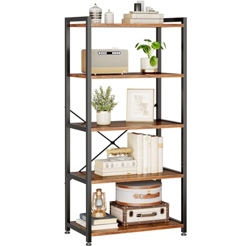 Coleshome Estantería de 5 Niveles Librería