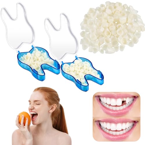 SEMINISMAR - Couronne Temporaire,Dent Provisoire,Facette Dentaire,Fausses Dents,Couronne Temporaire Dentaire,Fausses Dents Multi-Usages,Kit Réparation Dentaire,Dents Antérieures Denti Posteriori,100 PCS