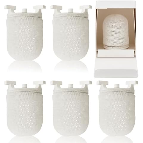 Sunnychicc 6 Pcs Gas Light Preformed Mantle Gas Lamp Mantles Gaslight Mantles Pre Formed Gas Light Mantel for Indoor Outdoor Gas Lights, White Cover