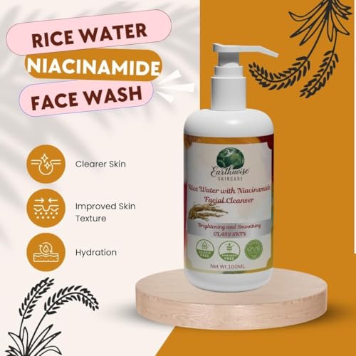 EARTHWISE SKIN CARE Earthwise Rice Water & Niacinamide Face Wash 100ml - Image 3