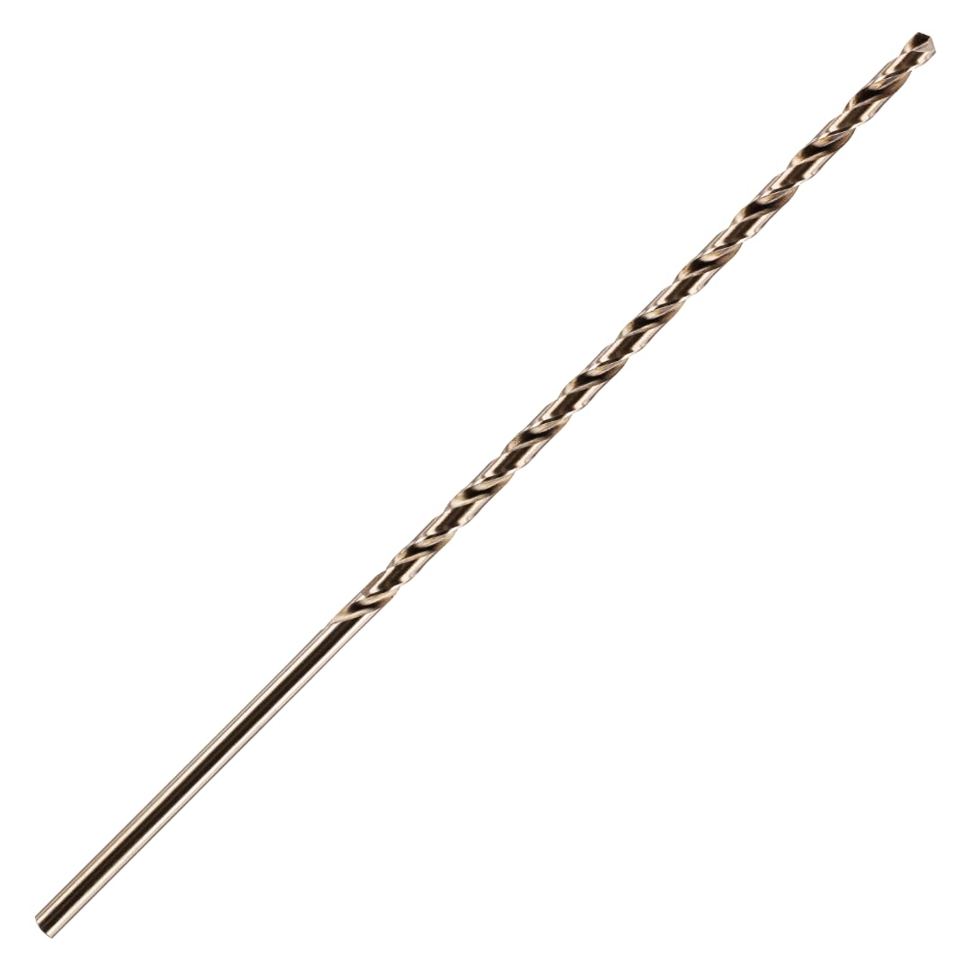 4mm x 150mm Flute x 220mm Extra Extra Long Series HSS Cobalt Jobber Drill Bit For Stainless Steel, Hard Metals, Aluminium, Cast Iron, Copper. DIN1869-II Twist Drill Bit.