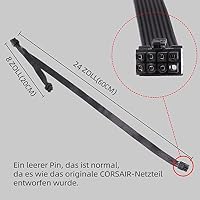 PCIE Kabel für Corsair & Thermaltake & Rosewill Photon, PSU 8-Pin Stecker auf Dual PCIe 8-Pin (6+2) Stecker Stromversorgungskabel für Corsair Modular Power Supply RM/HX/CX-M Serie – Ansicht 7