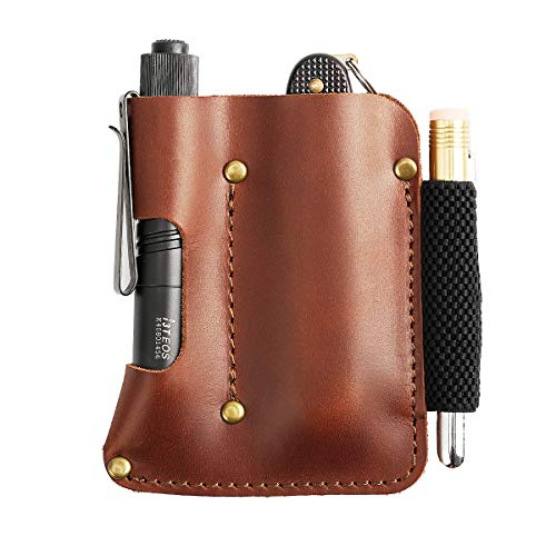 Easyant Leather Sheath Edc Pocket Organizer Hollow Sleeve Tool Pouch For Flashlight #TOP29