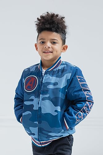 Image of Marvel Boys' Zip-Up Varsity Bomber Jacket Toddler to Big Kid