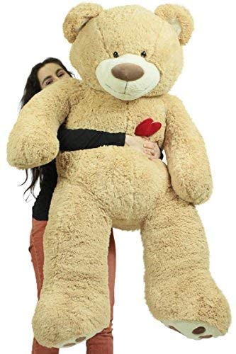 Giant 5 Foot Teddy Bear 60 Inch Soft Plush Animal, Heart On Chest To Express Love For Valentine's Day Or Any Day #TOP6
