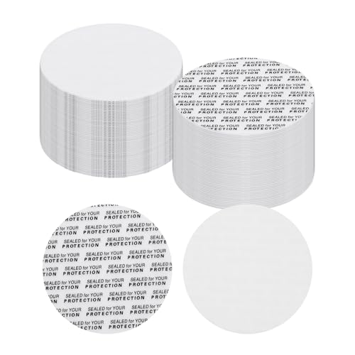 PATIKIL 56mm / 2.2" Foam Lid Liner, 100 Pcs Adhesive Round PS Pressure Sensitive Seals, Cap Liners Resistant Tamper for Plastic Glass Jar Bottle Cap Canning Vials Seals