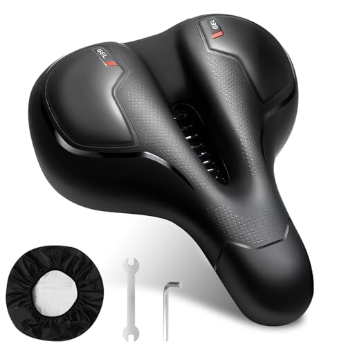 LURICO Fahrradsattel mit Doppelkernstruktur & 3D-Ergonomie – Fahrradsattel Bequem, Trekking und Stadtfahrten – Bequemer Sattel mit Stoßdämpfung für Herren, Damen und Kinder