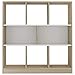 Lechnical Libreria Pratica per Interni, Libreria in truciolare Stile Moderno Bianco e Rovere Sonoma 97,5 x 29,5 x 100 cm (L x P x A) -con 8 Scomparti