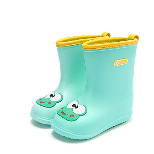 posee Children's Poncho Water Shoes Raincoat rain Boots Suit Lightweight Non-Slip Waterproof rain Boots Boys in Tube Cute Girls Green 18months