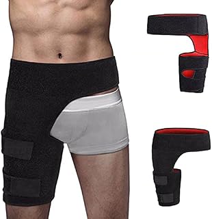 Solace Care Adjustable Hip Groin Stabilizer and Hip Brace for Sciatica Pain Relief, Thigh Leg Compression Support Wrap Sleeve for Pulled Muscles, Hip Joint Pain, Quad Hamstring Joints Recovery