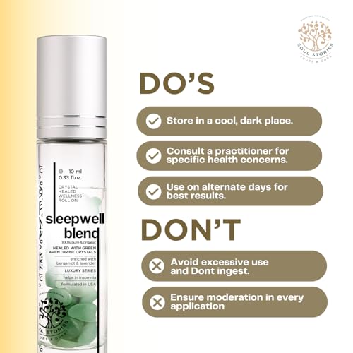 Image of Soul Stories Sleep Well Roll-On - 10ml | Calming Essential Oil Blend for Restful Sleep & Night Relaxation | Helps Reduce Stress & Support a Peaceful Bedtime Routine | Infused with Lavender, Vetiver, Bergamot & Citrus Oils