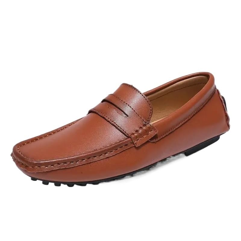 Dress Shoes for Men Men's Cow Leather Loafers Soft Slip-On Driving Shoes for Men