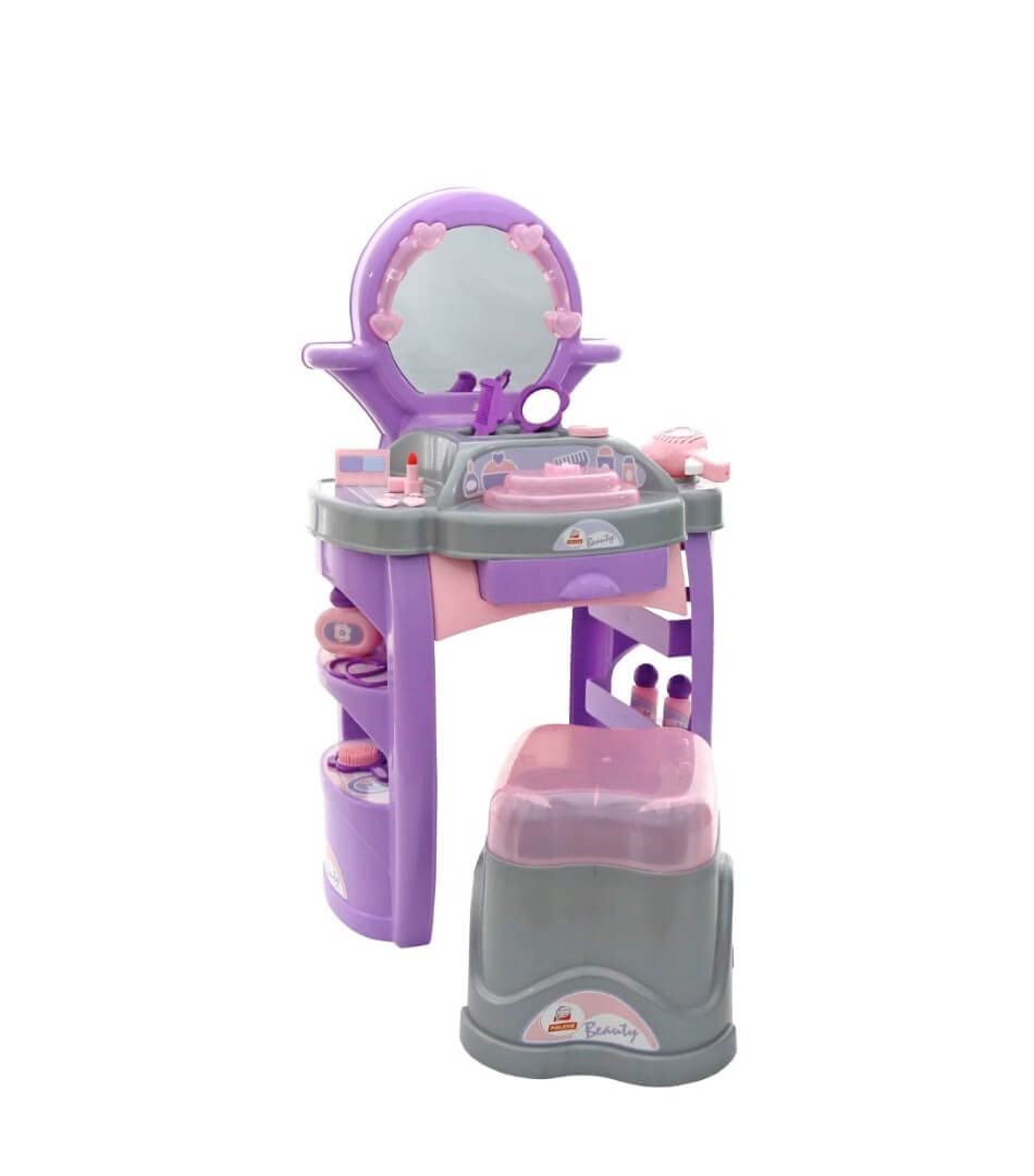Polesie Kinder Beauty-Salon Diana Nr. 4 inkl. Hocker Zubehör 15-TLG. und Licht