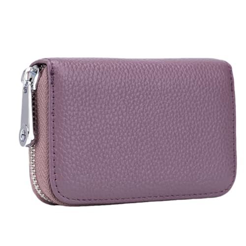 Meufam Women RFID Blocking Wallet Credit Card Wallet Leather 12 Slots Credit Card Holder Large Capacity Card Case Organizer (Purple)