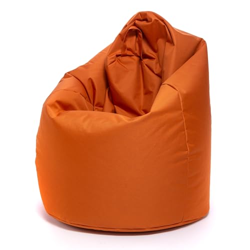 Ecopuf Sacco L – Puf Puff de poliéster 110 x 70 cm, 220 litros, Doble Costura (Puf Lleno)
