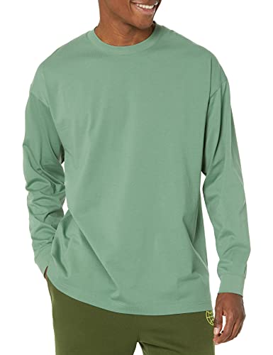 Amazon Essentials Mens Oversized-Fit Long-Sleeve T-Shirt Sage Green Large