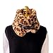 Generico moregirl Sciarpa con Colletto in Peluche soffice e Calda Invernale Fazzoletto da Collo con Stampa Leopardata con Cintura con Fibbia